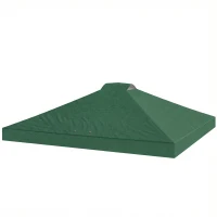 Outsunny Toldo de Pérgola de Recambio 3x3 m Techo de Repuesto para Carpa Plegable de Tela Oxford 210D Protección UV 50+ Verde(m-11)