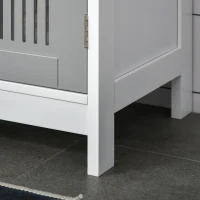 kleankin Modern Under Sink Cabinet with 2 Doors, Bathroom Vanity Unit, Pedestal Under Sink Design, Storage Cupboard with Adjustable Shelves, Grey(m-7)