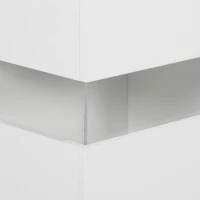 HOMCOM Credenza Moderna con LED Regolabile con Telecomando, 4 Cassetti e 2 Armadietti, 120x34x70 cm, Bianco(m-8)