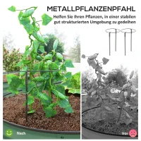 Outsunny 2-delige set verhoogde bedden voor tuin, outdoor-plantenbak met open bodem, rubberen rand, metaal, 181 x 93 x 30 cm, Groen(m-5)