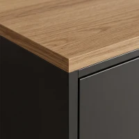 HOMCOM Metalen kast, industriële kledingkast met verstelbare planken voor slaapkamer, garage en kantoor, zwart(m-10)