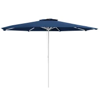 Outsunny Ombrellone da Giardino ad Altezza Regolabile in Metallo e Poliestere, Ø292x242 cm, Blu Scuro(m-1)