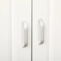 HOMCOM Mobile Dispensa Alto in Truciolato a 4 Ante con Armadietti e Ripiano Aperto, 80x40x180 cm(m-9)