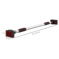 SPORTNOW Barra para hacer Dominadas para Puerta Ajustable de 95 cm a 123 cm Carga 200 kg para Ejercicio y Entrenamiento Negro(m-3)