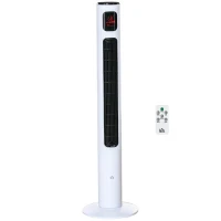 HOMCOM Ventilateur colonne oscillation 70° minuterie 12h panneau de capteur LED 45W télécomande 2 modes de contrôle blanc(m-1)