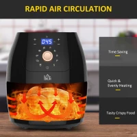 HOMCOM 5.5L 1700W Air Fryer, with Digital Display, 80-200℃ Temperature(m-7)