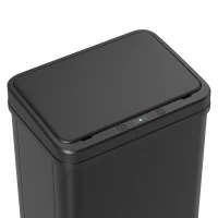 HOMCOM 40L Sensor Bin with Soft-Close Lid, Stainless Steel Automatic Touchless Motion Sensor Kitchen Bin, Black(m-11)