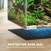 PawHut Fish Tank Bare Glass for DIY Glass Aquarium with Protective Base Mat 43L Transparent for Fish Shrimps(m-7)
