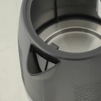 HOMCOM waterkoker- en broodroosterset, 1,7 l 2200 W snelkokende waterkoker met thermostaat, 2-sleufs broodrooster, grijs(m-11)