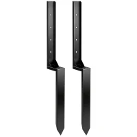 Outsunny 2 Pack Fence Post Repair Kit, 81 cm Metal Fence Post Support with Drill, Garden Ground Spikes for Broken Gate, Posts(m-1)