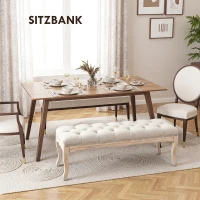 HOMCOM gestoffeerde bank 110 cm x 38 cm x 49 cm(m-6)