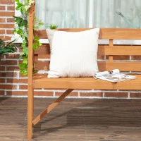 Outsunny Garden Bench, Wooden Garden Arbour with Seat for Vines/Climbing Plants, Brown(m-9)