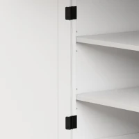 HOMCOM Tall Kitchen Cupboard, 183 cm Freestanding Storage Cabinet with Drawer, 4 Doors and Adjustable Shelves, White(m-12)