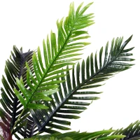 Outsunny Pianta Artificiale Palma Cycas Alta 123cm per Interno ed Esterno con Vaso Incluso(m-9)
