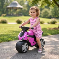 AIYAPLAY Bicicleta sin Pedales Moto Correpasillos con Música y Ruedas Extra Anchas para Niños y Niñas de 18 a 36 Meses Rosa(m-13)