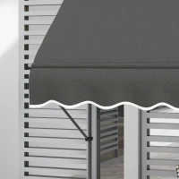 Outsunny Store banne autoportant manuel rétractable 2,5 x 1,2 x 2,1-3 m inclinaison réglable métal alu polyester gris foncé(m-9)