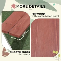 Outsunny Kids Picnic Table, Wooden Table and Bench Set, Kids Garden Furniture for Patio Aged 3-8 Years Old, Brown(m-8)