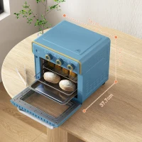 HOMCOM 20L 90-230℃ Mini Electric Oven - Blue(m-3)