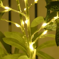 HOMCOM 300 LED Light Decorative Artificial Olive Tree - Green(m-8)