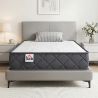 HOMCOM Matelas 90x190cm, matelas 1 personnes, mousse à mémoire de forme, 20cm d'épaisseur, certifié Oeko-Tex, fermeté moyenne(m-10)