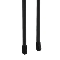 Outsunny Metal Decorative Outdoor Picket Fence Panels Set of 6, Black(m-9)