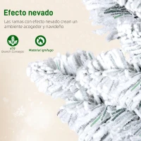 HOMCOM Árbol de Navidad Estrecho 180 cm con Luces LED Bicolores 11 Modos de Iluminación 479 Ramas Verde(m-6)
