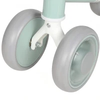 AIYAPLAY Baby Balance Bike for 1-2 Years Old, Light-up Toddler Balance Bike with Adjustable Seat, 4 Silent EVA Wheels, Green(m-10)