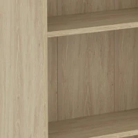 HOMCOM Estante de Armazenamento com 3 Compartimentos e Prateleira Ajustável 60x24x93 cm Madeira Natural(m-8)