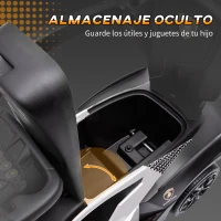 AIYAPLAY 2 en 1 Coche Correpasillos para Niños 12-36 Meses Lamborghini Essenza SCV12 Andador Empujador con Bocina Mango de Empuje y Barandilla Extraíbles 86,5x40x89,5 cm Blanco y Negro(m-5)
