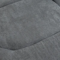 HOMCOM Sillón Reclinable Manual 150° Sillón Relax Tapizado en Tela Aspecto Lino con Reposapiés y Reposabrazos Acolchados Girs(m-12)
