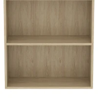 HOMCOM Estante de Armazenamento com 3 Compartimentos e Prateleira Ajustável 60x24x93 cm Madeira Natural(m-11)