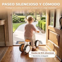 AIYAPLAY Draisienne Bébé 1-2 Ans Pliable, Cadre Léger en Aluminium, Siège Guidon Réglables, Pneus Silencieux, 57x28,5x40cm, Crème(m-4)