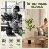 HOMCOM Arbori Decorativi Artificiali Mari pentru Birouri, Intrări, Interior, Plante Decorative False, Verde(m-5)