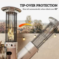Outsunny 11Kw Adjustable Heat Gas Patio Heater(m-5)