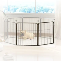 PawHut Two-Piece Dog Pen Expansion Pack for Small Dogs, 60cm Tall Animal Pen with Three Connecting Stakes(m-2)