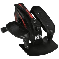 HOMCOM Mini Manual Elliptical Bike, Compact Elliptical Cross Trainer Fitness Workout w/ LCD Monitor, Anti-Slip Pedals, Adjustable Resistance for Home Office(m-1)
