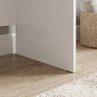 HOMCOM Coiffeuse avec tiroir, table de maquillage moderne moderne, pour chambre à coucher, 75 x 40 x 75 cm, blanc(m-6)