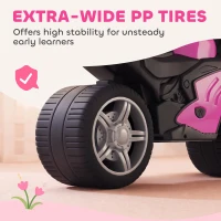 AIYAPLAY Balance Bike with Music Extra-Wide Wheels Toddler Bike for Boys Girls Pink(m-6)
