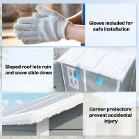 Outsunny 4 x 6ft Garden Shed, Plastic Shed with Floor, Window, Lockable Door and Vents, Resin Tool Shed for Outdoor Patio Storage, Zero Maintenance, Grey(m-7)
