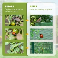 Outsunny 120 x 120cm Compact Plant Cage, with Netting - Green(m-4)
