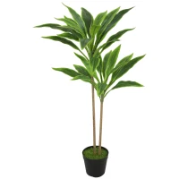 HOMCOM Arbori Decorativi Artificiali Mari pentru Birouri, Intrări, Interior, Plante Decorative False, Verde(m-11)