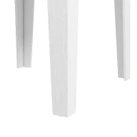 HOMCOM Dining Table for 4, 80L x 80W x 75Hcm, Modern Square Kitchen Table, White(m-12)