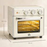 HOMCOM Mini Cuptor 5-in-1, Capacitate 20 L, 1400W, 1 Grătar, 1 Tavă, Timer 60 Min(m-3)