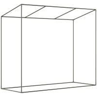 Outsunny Serra da Giardino con Porta Avvolgibile e Bordi Estesi, in Acciaio e PE, 200x76x168 cm, Bianco(m-9)