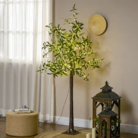 HOMCOM 300 LED Light Decorative Artificial Olive Tree - Green(m-2)