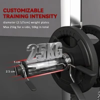SPORTNOW Power Cage Power Rack with 15-Level Squat Rack, Cable Pulley System, Lat Pulldown & Pull Up Bar(m-5)