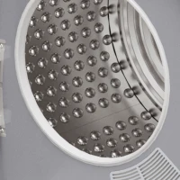 HOMCOM Vented Tumble Dryer, 4 kg Front Tumble Dryer with Stainless Steel Tub, 800W Compact Freestanding, Silver(m-12)