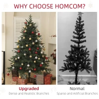 HOMCOM 6ft Artificial Spruce Christmas Tree - Green(m-5)