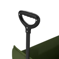 Outsunny 180L Festival Trolley on Wheels, Folding Compact Camping Trolley Cart with Adjustable Handle, 120 KG Capacity for Garden, Beach, Fishing, Green(m-11)
