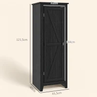 HOMCOM Armario de almacenamiento con patas buffet cocina con 2 estantes regulables 120H cm negro(m-3)